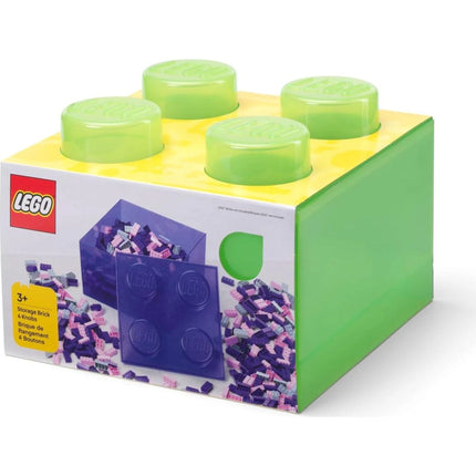 LEGO® Úložný box 4 s víkem Průhledná zelená