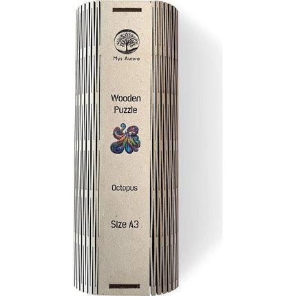 Dřevěné puzzle Chobotnice A3