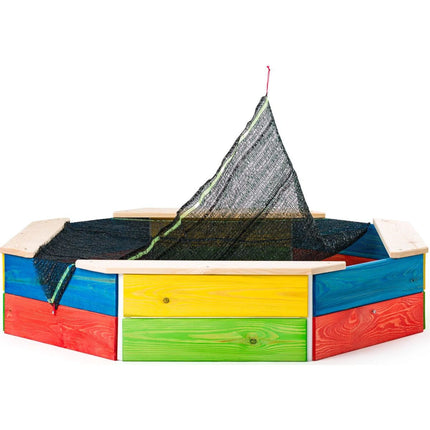 Dřevěné pískoviště s plachtou