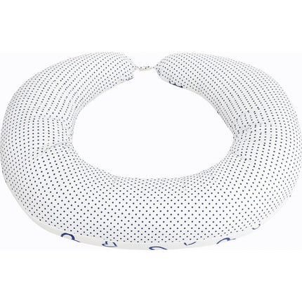 Abra multifunkční polštář XXL Srdíčka puntíky modrá bílá