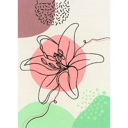 CreArt Buď šťastný: Květinová perokresba