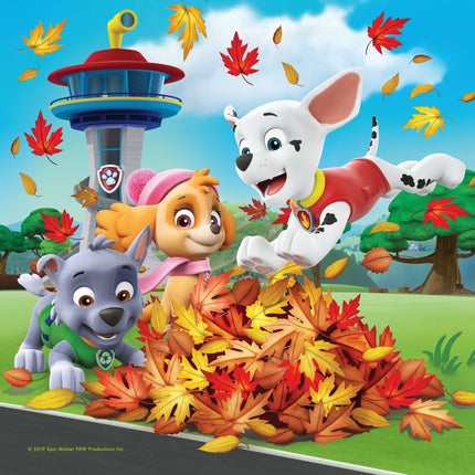 Ravensburger Puzzle: Tlapková patrola Hrátky v listí 3x49 dílků