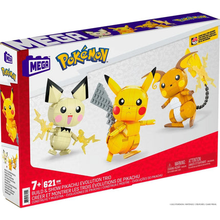 MEGA Postav a vystav si Pokémona Pikachu a jeho vývojové Trio
