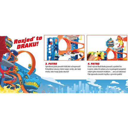 Hot Wheels City Garáž s drakem