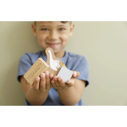 Kostky dřevěné v tubě Blue