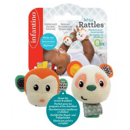 Chrastítka na ruku Opička a Panda