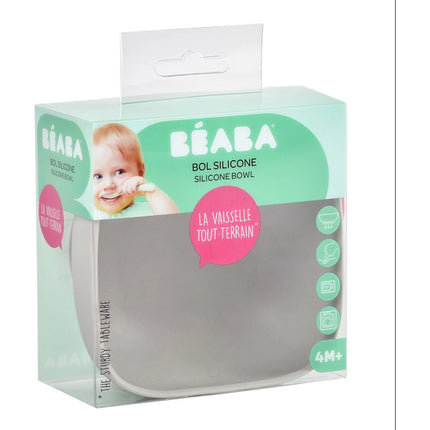 Béaba Miska silikonová s přísavkou Grey
