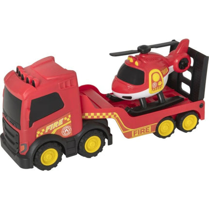 Teamsterz Hasičský nákladní vůz + helikoptéra