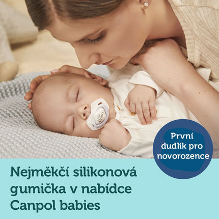 Set symetrických silikonových dudlíků Light touch 0-6m Royal Baby růžový