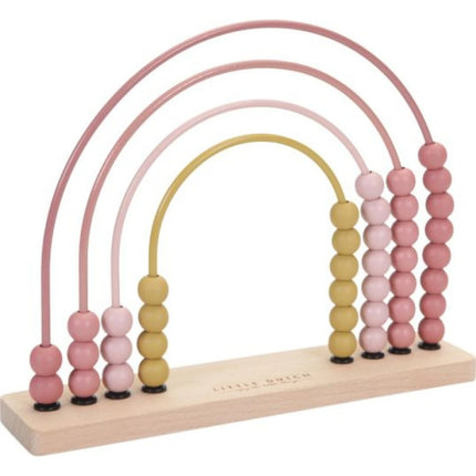 Počítadlo dřevěné duha Pink