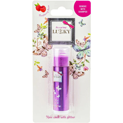 Křída na vlasy se třpytkami, růžová