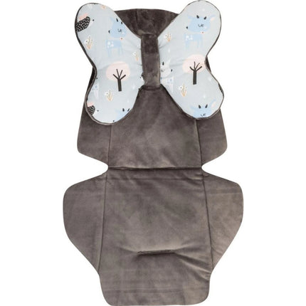 Podložka s polštářkem oboustranná Forest graphite minky