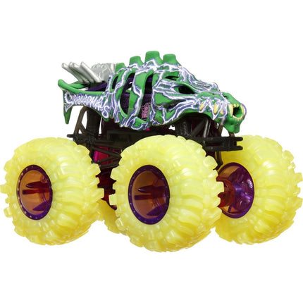 Hot Wheels Monster Trucks Power Smashers Truck Skelesaurus žlutá kola