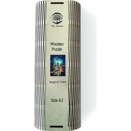 Dřevěné puzzle Kouzelné město A3