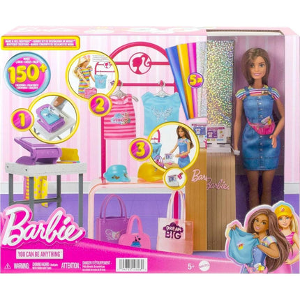 Barbie Herní set povolání s panenkou Módní design studio HKT78