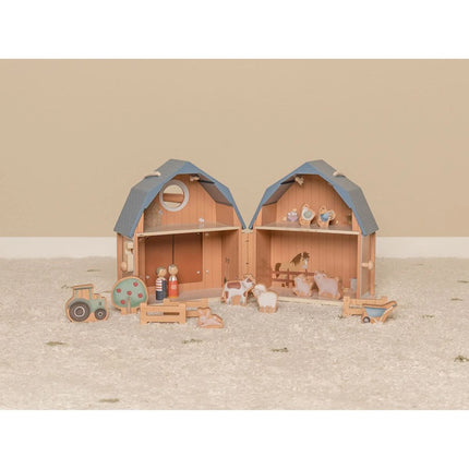 Domeček pro panenky dřevěný přenosný Farma