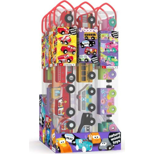 J'ADORE Sada dřevěných autíček v tubě