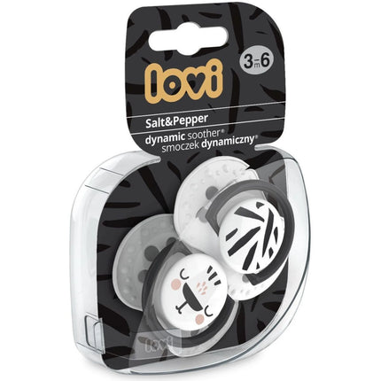 Dudlík silikonový dynamický Salt & Pepper 3-6m 2 ks