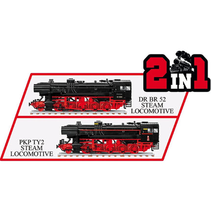 Cobi 6283 II. světová válka Parní lokomotiva DRB Class 52 TY-2 1723 dílků