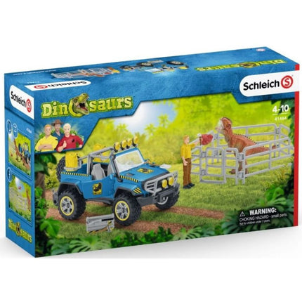 Schleich Terénní vůz s venkovním výběhem pro dinosaura