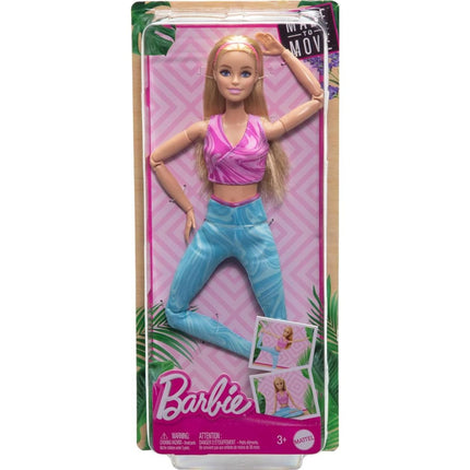 Barbie v pohybu blondýnka v modrých legínách HRH27