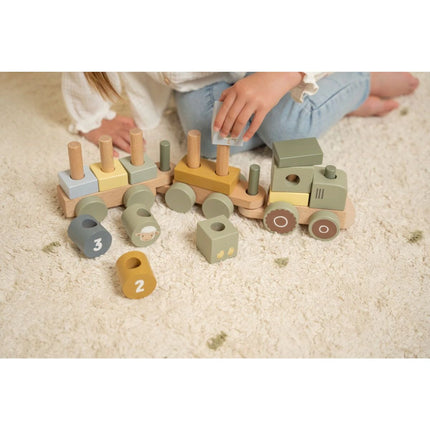 Vláček dřevěný traktor Farma