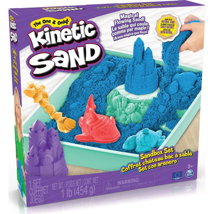 Kinetic Sand Krabice tekutého písku s podložkou modrá