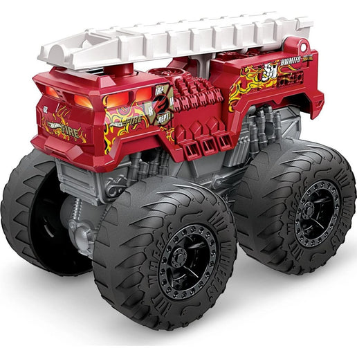 Hot Wheels Monster Trucks Svítící a rámusící vrak 5 Alarm