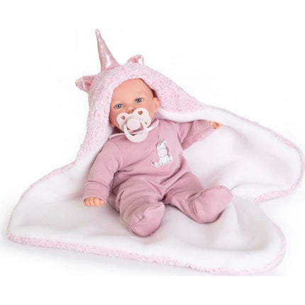 Antonio Juan 12238 Petit realistická panenka se zvuky a měkkým látkovým tělem 27 cm