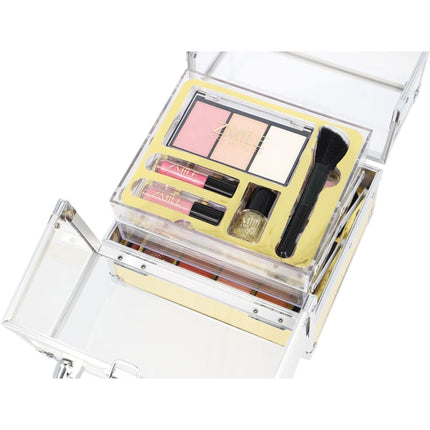 Kosmetický kufřík akrylátový zlatý Glam