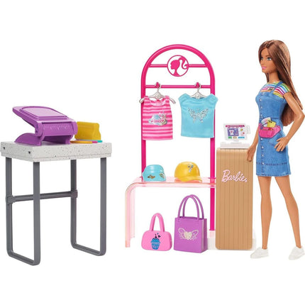Barbie Herní set povolání s panenkou Módní design studio HKT78
