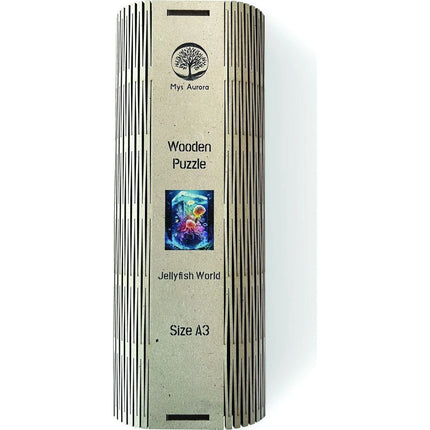 Dřevěné puzzle Svět medúz A3