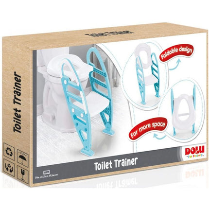 Schůdky se sedátkem k toaletě modré