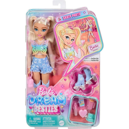 Barbie Dream Besties panenka Malibu na kolečkových bruslích JFX96
