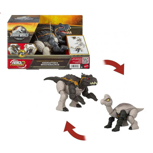 Dinosaurus s transformací dvojité nebezpečí Indoraptor a Brachiosaurus - Jurský svět