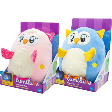 Sova Lumiluvs plyšová růžová 25 cm