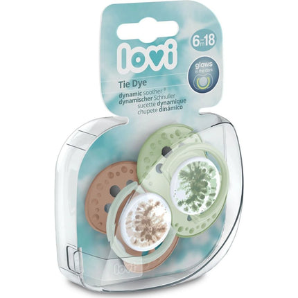 Dudlík silikonový dynamický Tie Dye 6 - 18m 2 ks holka