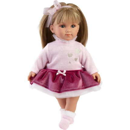 Elena Realistická panenka s měkkým látkovým tělem 53552 35 cm