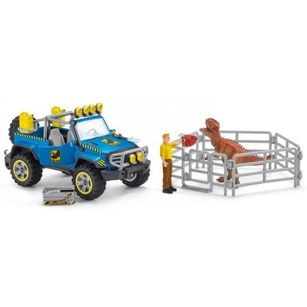 Schleich Terénní vůz s venkovním výběhem pro dinosaura