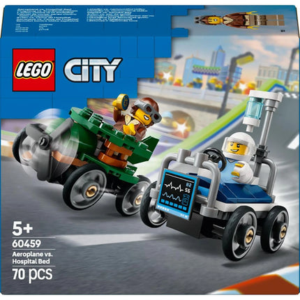 LEGO® City 60459 Závodní balíček: Letadlo vs. nemocniční lůžko
