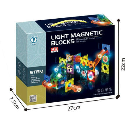 Kuličkodráha magnetická se světlem 49 ks