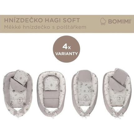 Hagi Hnízdečko s polštářkem soft Koloušek šedá