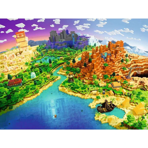 Ravensburger Puzzle: Svět Minecraftu 1500 dílků