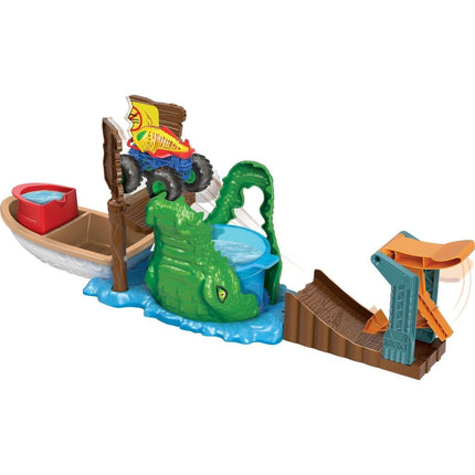 Hot Wheels Monster Trucks Color Shifters Zuřivý krokodýl