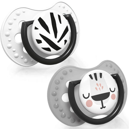 Dudlík silikonový dynamický Salt & Pepper 0-3m 2 ks