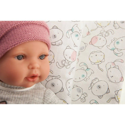 Antonio Juan 11115 Kika realistická panenka se zvuky a měkkým látkovým tělem 27 cm