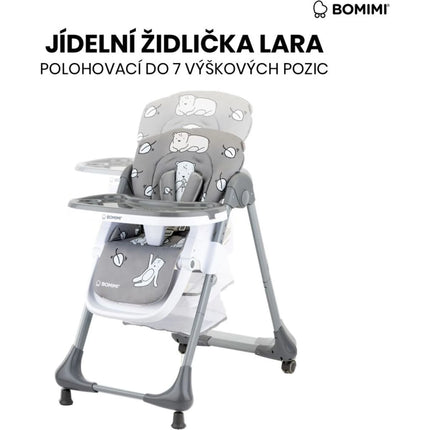 Lara Jídelní židle Medvěd grey