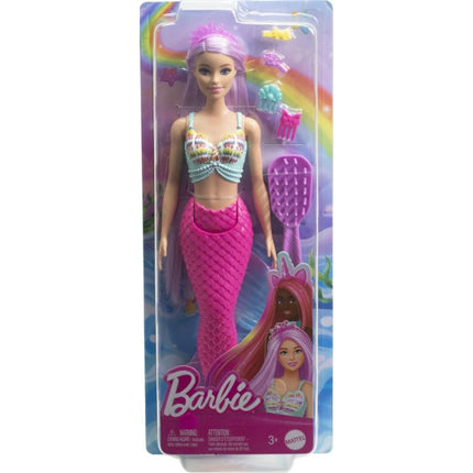 Barbie Pohádková panenka s dlouhými vlasy Mořská panna HRR00