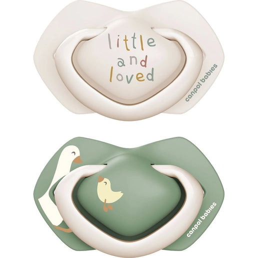 Dudlík silikonový symetrický Light touch Goose 18m + 2 ks