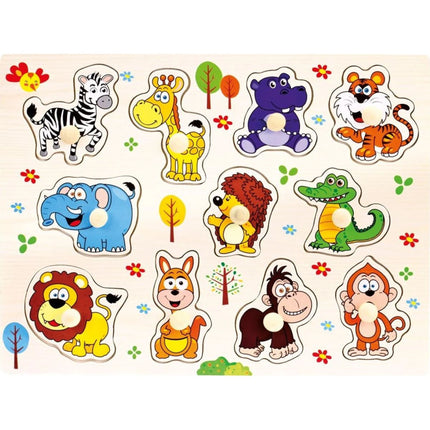 Dřevěné puzzle Safari 11 dílků